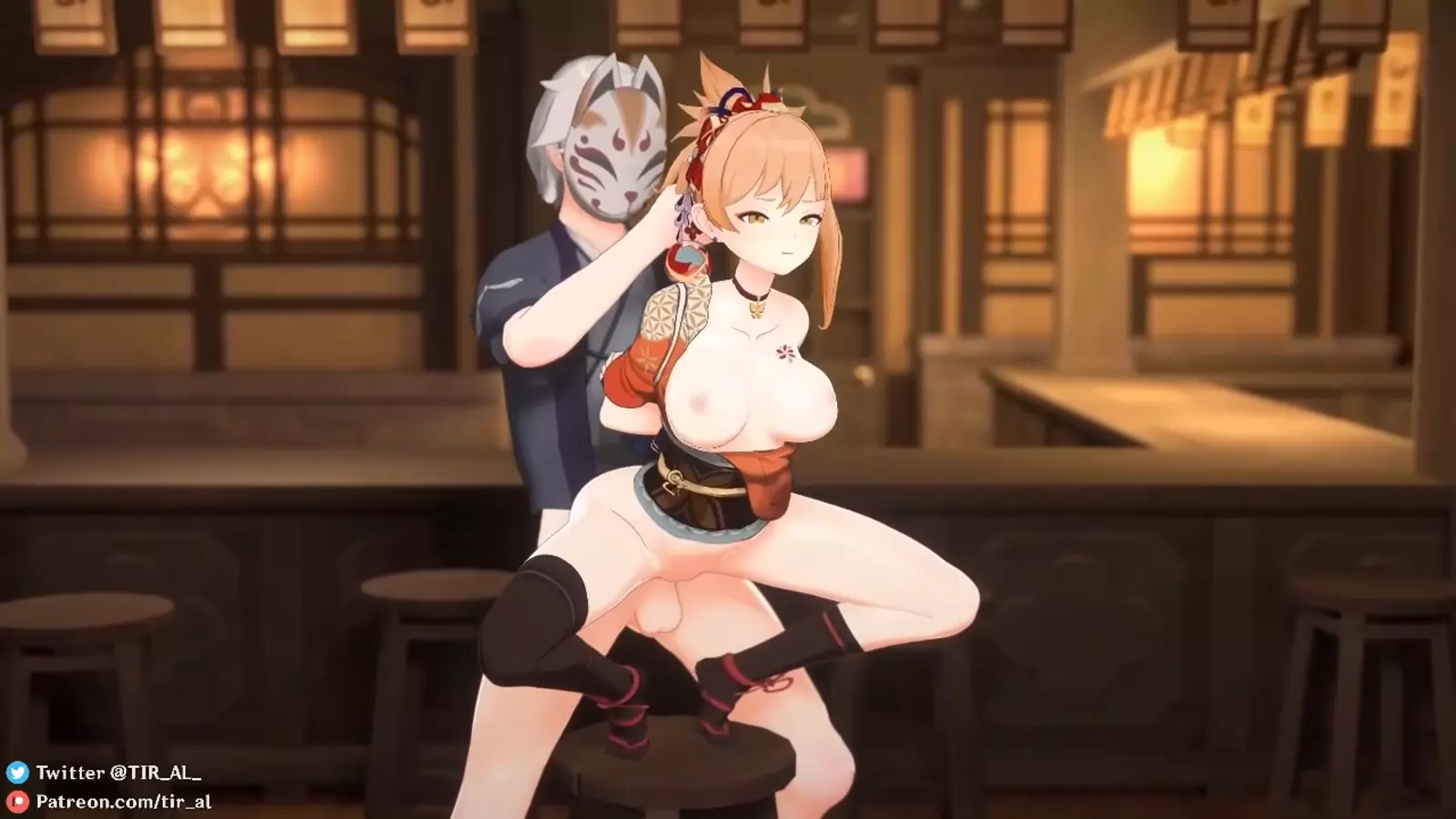 Two siblings engaged in a Hentai Twincest encounter with pastel redsal skin